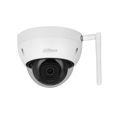 Kamera WiFi Dahua DH-IPC-HDBW1430DE-SW 4MP Dome me Smart IR 30m, WiFi 2.4GHz, Micro SD 256GB, trup metalik, IP67 dhe IK10 për kamera sigurie në Shqipëri 
