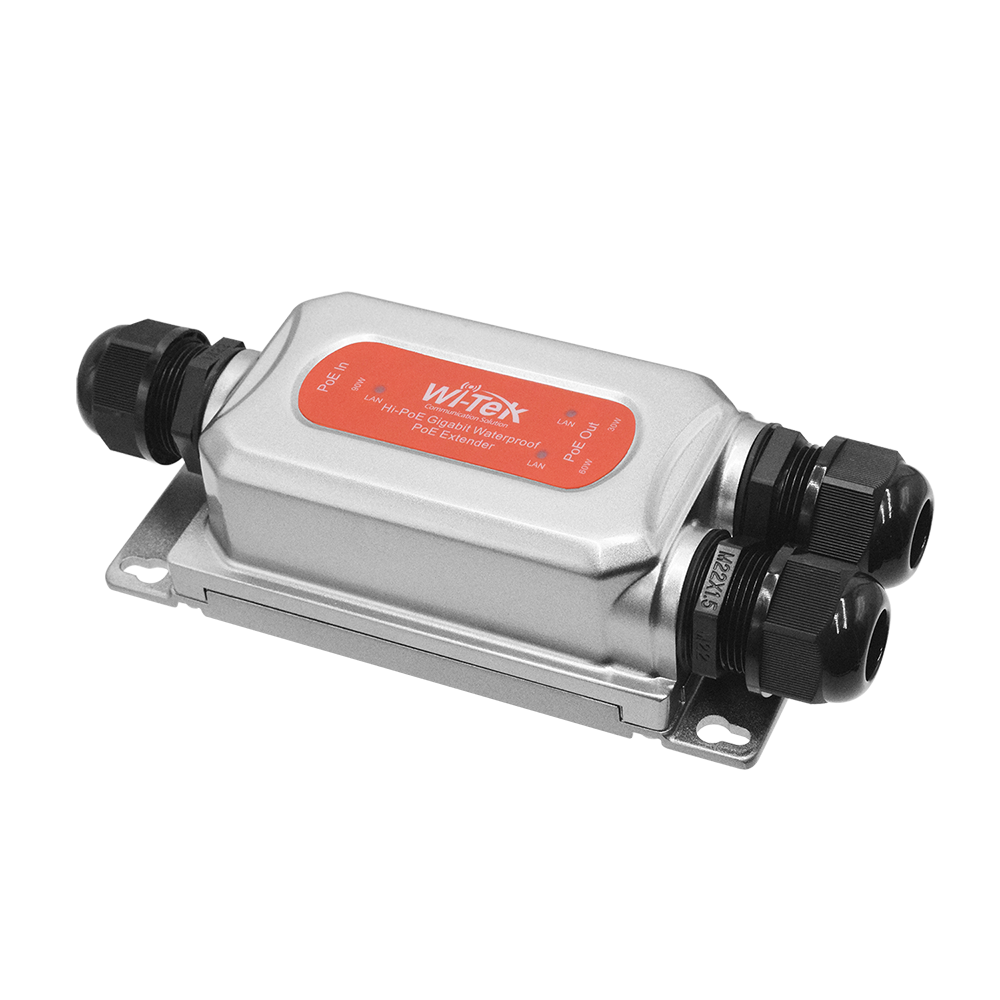 Wi-Tek WI-POE21E-O outdoor PoE extender Gigabit me 1 hyrje dhe 2 dalje PoE