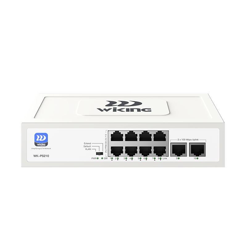 Wi-Tek WI-PS210-HP switch Hi-PoE me 8 porte PoE dhe 2 uplink