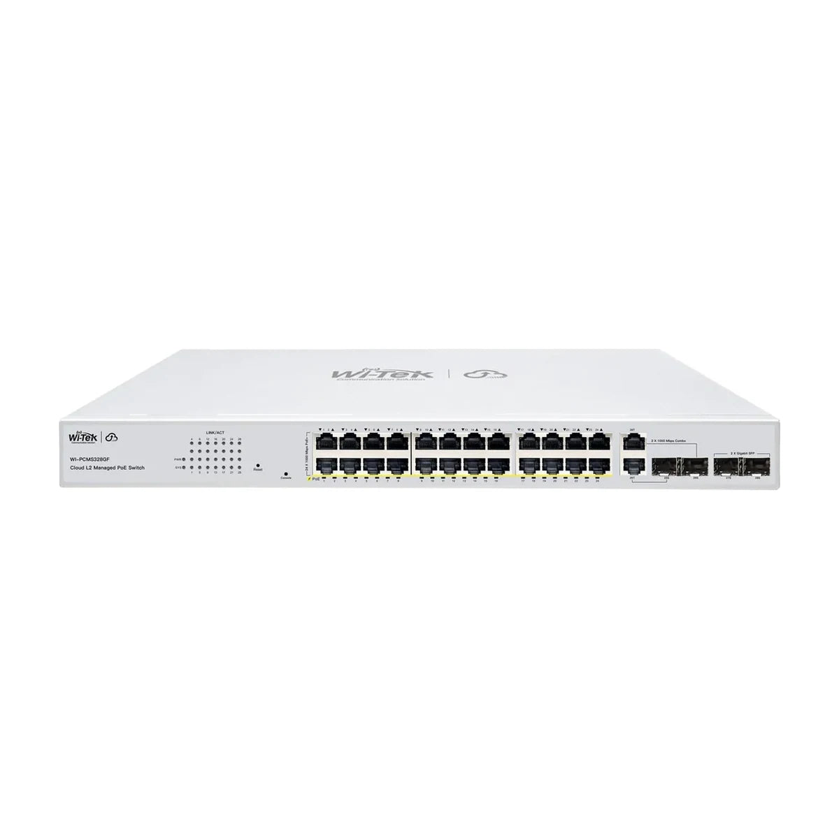Wi-Tek WI-PCES352GF switch Gigabit Cloud me 48 porte PoE+ dhe 4 SFP
